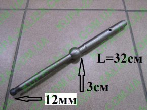 Запчасти на КПП 1070/SH61 старого образца (коробка передач на мотоблок старого образца) - Рычаг основной переключения передач 32см стар