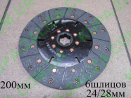 Запчастини для Синтай 24Б (пасової) - Диск зчеплення XT24B/SF24 FT-24 200mm шлиц 24мм/28мм