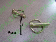 Елементи гидронавісного механізму - Палець фіксатор пруж., 9мм